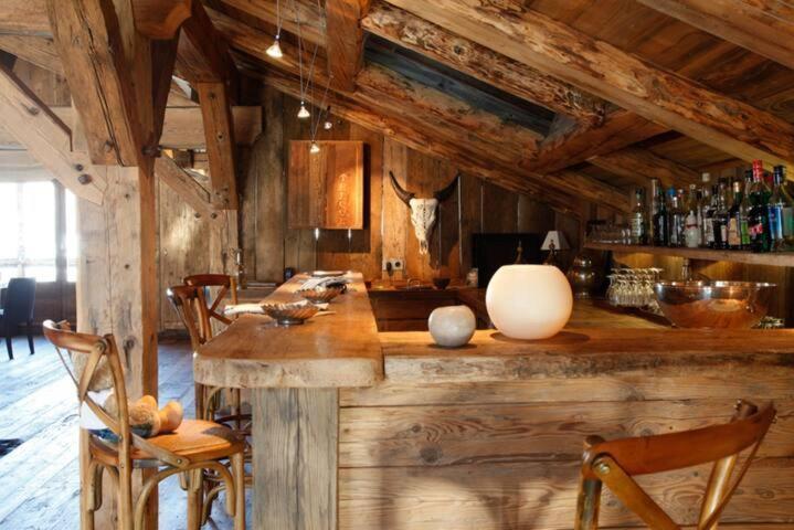 Chalet Javen - 520m2 avec piscine chauffée et home cinéma Megève Esterno foto